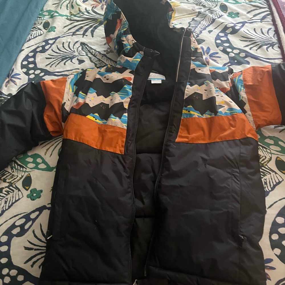 Columbia Kids Puffer Jacket - Black, Orange, Blue